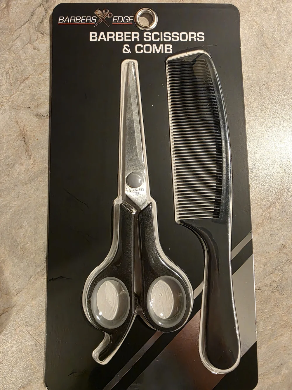Black Scissors & Comb Grooming Set